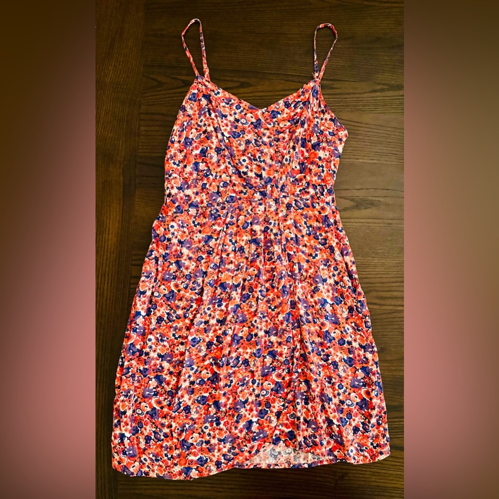 Girls size XL Floral Dress Keds adjustable straps summer cottage
